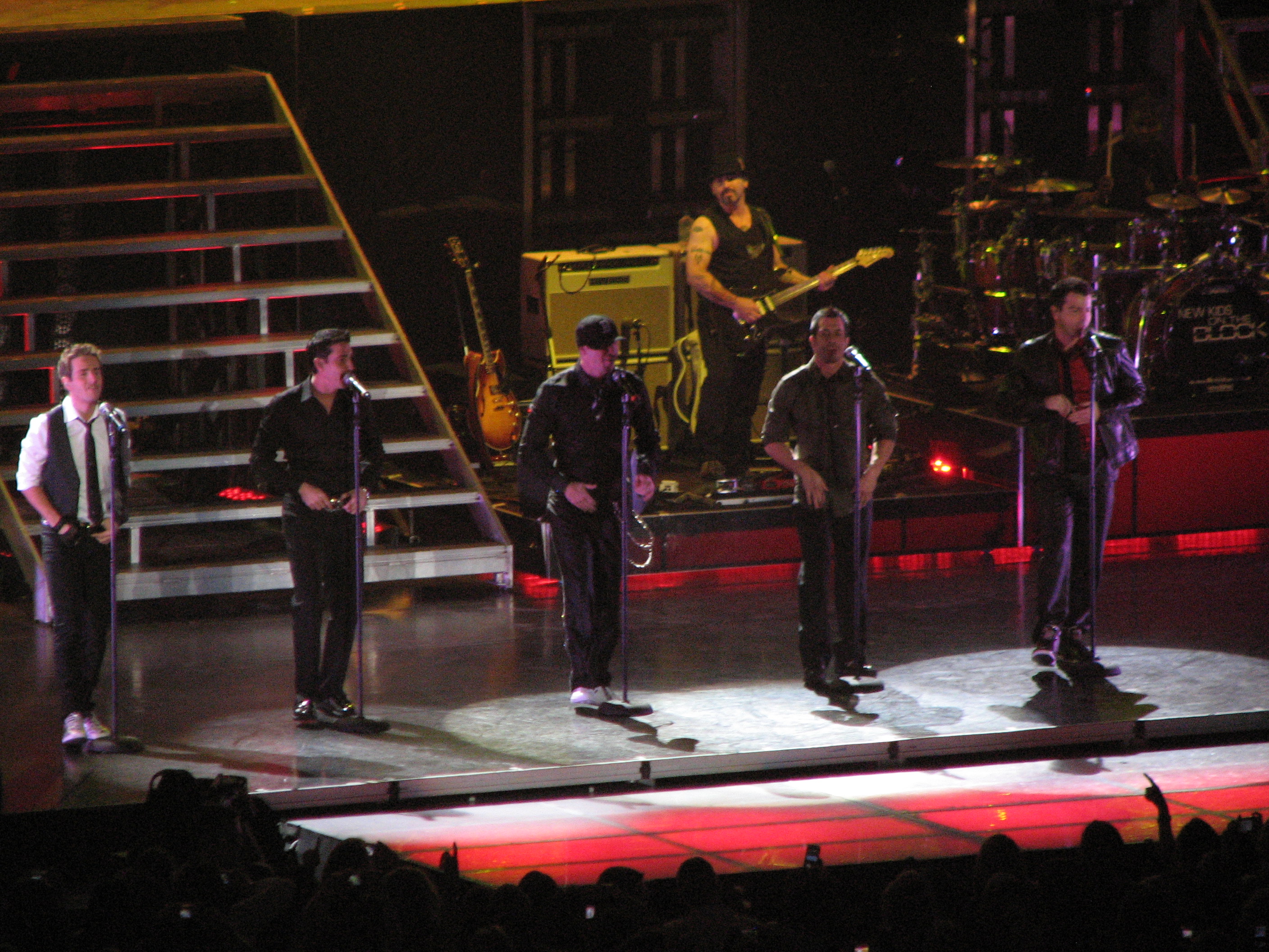 New Kids On The Block performing on tour